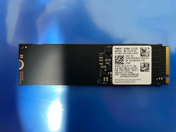 【688時間】SAMSUNG MZVLQ512HALU-00007 512GB SSD M.2【正常判定】