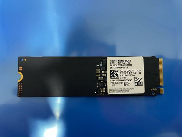 【2911時間】SAMSUNG MZVLQ512HALU-00007 512GB SSD M.2【正常判定】