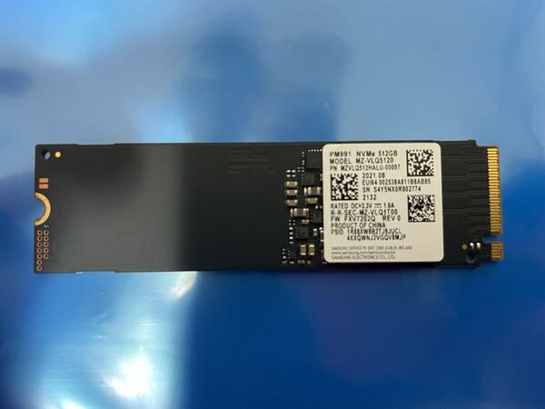 【3799時間】SAMSUNG MZVLQ512HALU-00007 512GB SSD M.2【正常判定】