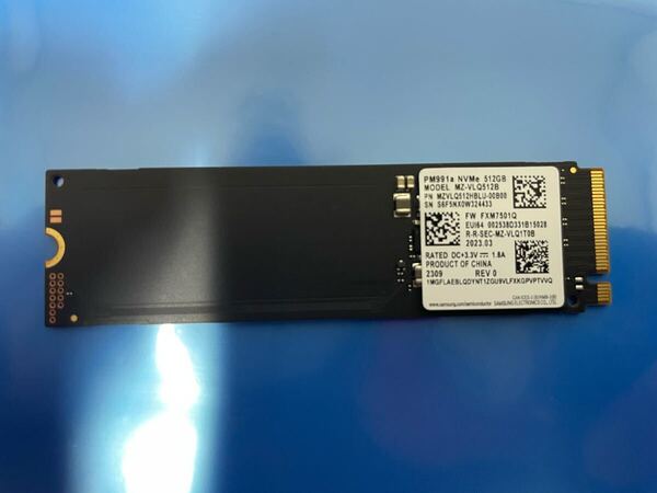 【3748時間】SAMSUNG MZVLQ512HBLU-00B00 512GB SSD M.2【正常判定】