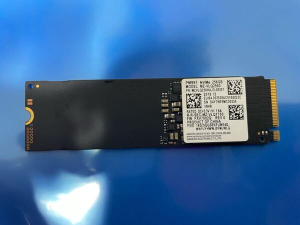 【14182時間】SAMSUNG MZVLQ256HAJD-00007 256GB SSD M.2【正常判定】