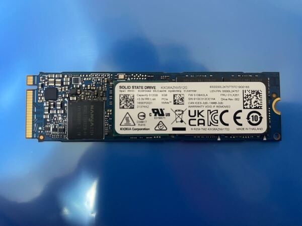 【1909時間】TOSHIBA KXG6AZNV512G 512GB SSD M.2【正常判定】