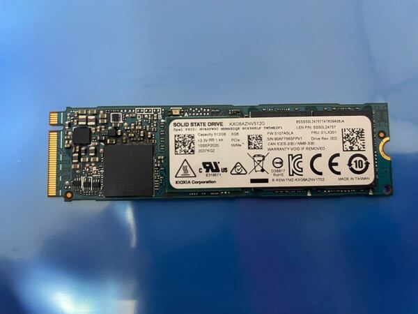 【3555時間】TOSHIBA KXG6AZNV512G 512GB SSD M.2【正常判定】