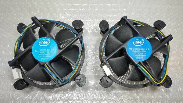【中古】intel CPUリテールクーラー 2個 LGA115x、LGA1200
