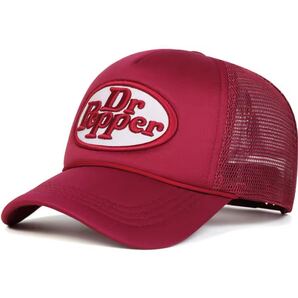 帽子 赤×赤 Dr Pepper トラッカーキャップ メッシュ レッド アメカジ