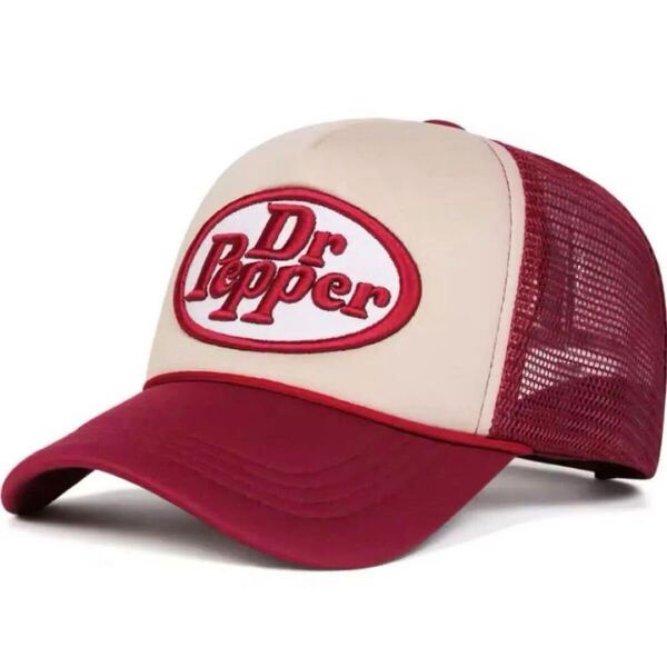 帽子 赤 Dr Pepper トラッカーキャップ メッシュ レッド アメカジ