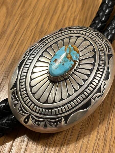 チャーリージョン Charlie John ロイストンターコイズ オーバーレイ ボロタイ ナバホ NAVAJO