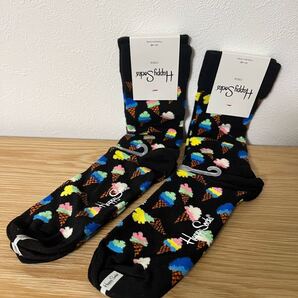 新品 Happy Socks アイスクリーム柄 ソックス 2足セット 10211104 / ハッピーソックス 靴下 MADE IN TURKEY トルコ ナイガイ アイス