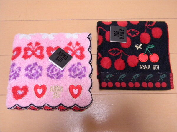 アナスイのタオルハンカチ *■ 2枚セット ANNA SUI