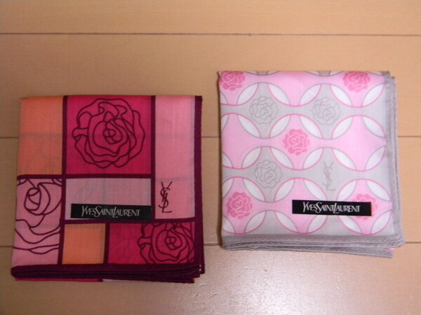 YVES SAINT LAURENT イブサンローラン ◆ ハンカチ 2枚セット