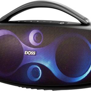 【新品】 DOSS Extreme Boom Pro D200 Bluetoothスピーカー ブラック 120W大音量 IPX6防水 26時間再生 RGBライト搭載 AUX/microSD対応 保証