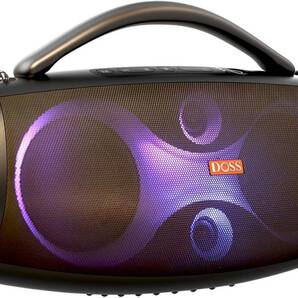 【新品】 DOSS Extreme Boom Pro D200 Bluetoothスピーカー オレンジ 120W大音量 IPX6防水 26時間再生 RGBライト搭載 AUX/microSD対応 保証
