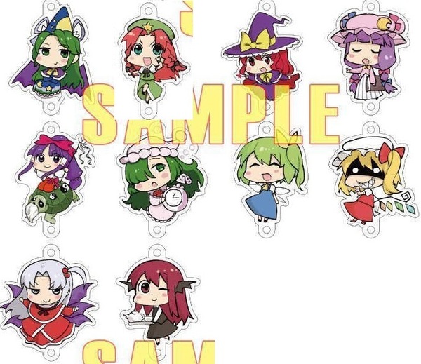 【未開封 10種セット】東方Project アクリルキーホルダー 津留崎優 紅魔郷&旧作セレクション / 東方プロジェクト 同人 アクキー グッズ