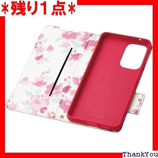 エレコム Galaxy A53 5G SC-53C / 付 花柄 ディープピンク PM-G224PLFUJPND 190