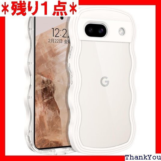 Kawa Google Pixel 8a 用 ケース 耐衝撃 ストラップホール付き ホワイト Pixel 8a 651