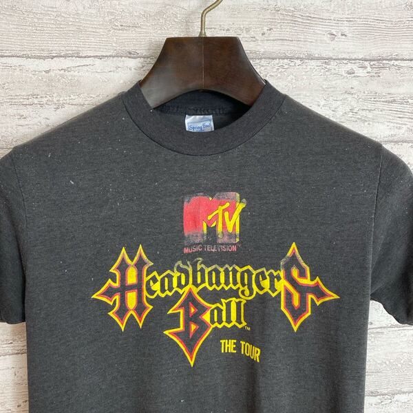 80's 90's ANTHLAX ヴィンテージ Tシャツ Headbangers Bal アンスラックス ブラック Mサイズ USA製 SpringFord T-shirt