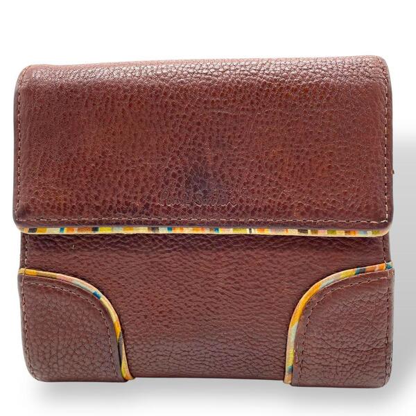 美品 PaulSmith ポールスミス 三つ折り財布 レザー ブラウン