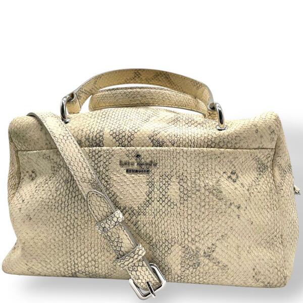 美品 Kate spade ケイトスペード 2way ショルダーバッグ パイソン
