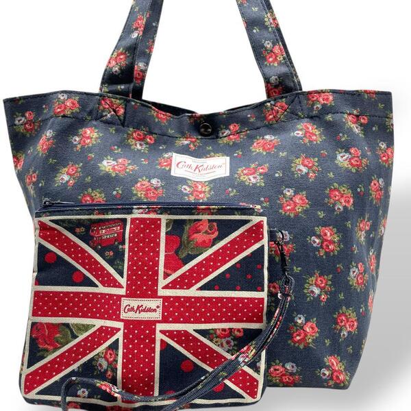 未使用級 cath kidston キャスキッドソン トートバッグ ポーチ付属