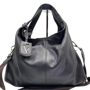 極美品 FURLA エリザベス 2WAY レザー ショルダーバッグ トートバッグ