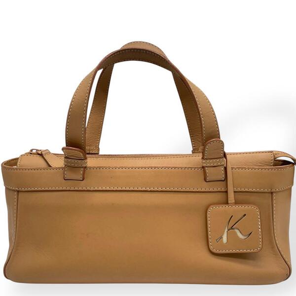 美品 kitamura キタムラ ハンドバッグ レザー ブラウン Kロゴチャーム