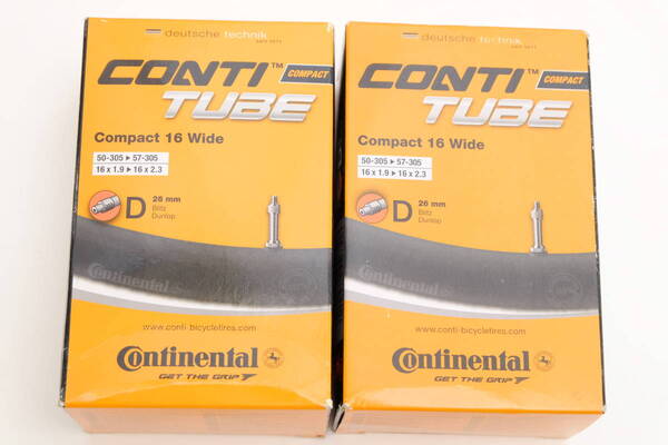 continental 2本 compact16 wide 英式 26mm チューブ コンチネンタル コンパクト ワイド