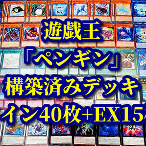 遊戯王 まとめ売り「ペンギン」構築済みデッキ40枚+EX15枚 魚雷 氷騎士 勇者 水界の秘石 忍者 僧侶 ガード ナイトメア カトリン ソルジャー
