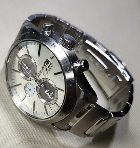 稼働品 SEIKO スピリット スマートソーラークロノグラフ腕時計 SBPY113 メンズ腕時計