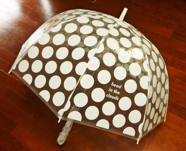 kate spade ケイトスペードニューヨーク★ビニール傘・雨傘・長傘★白ドット柄