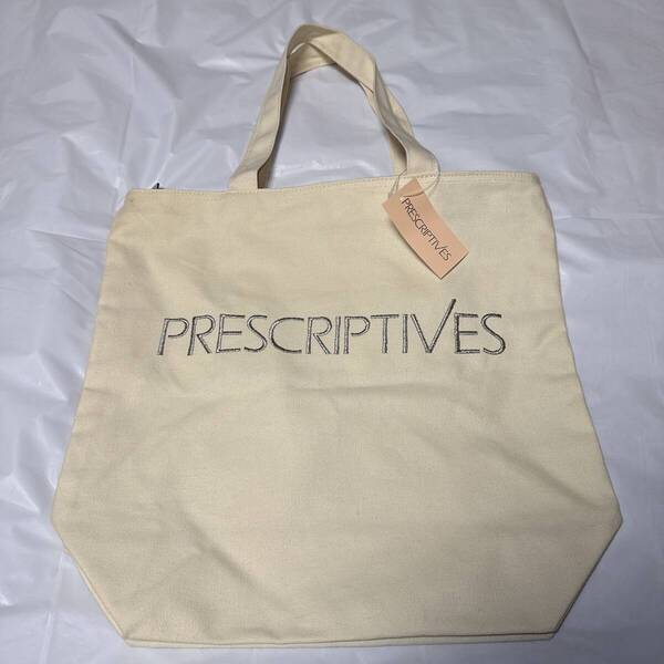 ◆当日発送◆【新品訳あり品】 PRESCRIPTIVES プリスクリプティブ キャンバス トートバッグ 新品タグ付 大容量 バッグ サブバッグ お買い物