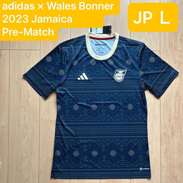 正規品新品アディダス×ウェールズボナージャマイカ代表プレマッチユニフォームL☆2023JamaicaPreMatchShirt(JP L)adidas×WalesBonnerBNWT