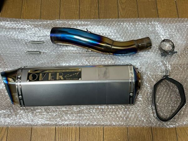 美品 OVER Racing TT-Formula RS フルチタン スリップオン GSX250R マフラー サイレンサー