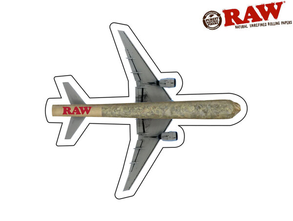 RAW ロウ ステッカー AIRPLANE 巻き紙 巻紙 ローリングペーパー ジョイント ボング ハイタイムズ マリファナ 大麻 thc