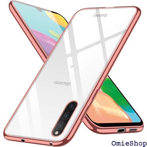 Galaxy A41 ケース クリア スリム tpu ラップホール付き 軽量 人気 保護カバー ローズゴールド 205
