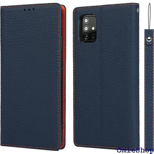for Galaxy A51 5G 日本版 ケース手帳 ップ付 ヘッドフォンケーブル 耐衝撃 6色選択 ネイビー 446