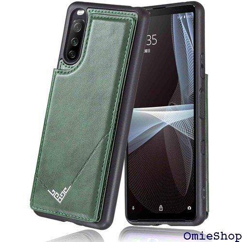 Viesa 背面カバー ケース手帳型 Xperia 1 スマホバックカバー エクスペリア10iii GREEN 513
