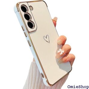 ZTOFERA Samsung Galaxy S22 心パターン スマホケース ワイヤレス充電対応 ホワイト 667