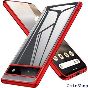 Pixel 6a ケース クリア ピクセル6a スマホ ア 赤 ストラップホール付き 軽 耐衝撃 カバー レッド 674