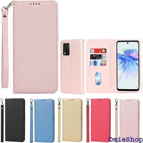 Eastwave for ZTE Libero 5G るい色 内蔵マグネット 携帯カバーカードポケット ピンク 683
