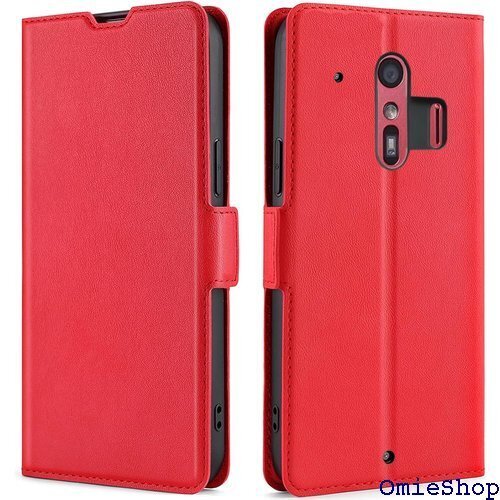 らくらくスマートフォン me F-01L ケース 手帳 撃 手帳ケース カード入れ スタンド 軽いケース レッド 1068
