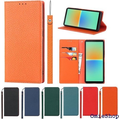 Eastwave for Xperia 10 IV ケ ットホール付き スプラット同梱 内蔵マグネット-オレンジ 1098