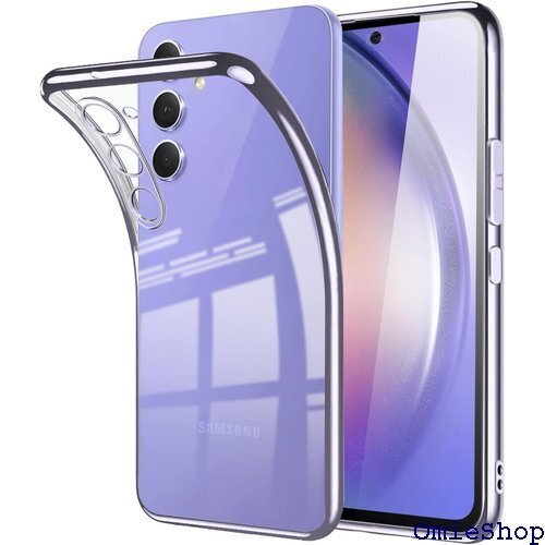 Galaxy A54 5G ケース クリア SC-53 ース ストラップホール付き サムスンA54 ケース 薄紫 1186
