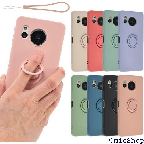 AQUOS sense8 ケース シリコン リング ス モバイル UQmobile ピンク A995AS8PI 1596