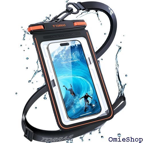 TORRAS スマホ 防水ケース 2025新型!両面高 付き 携帯ケース 雪遊び/スキー/登山/釣り用 ブラック 1639