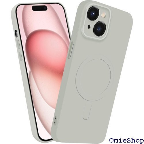 iPhone 15 MagSafe対応 シリコン ケー ほね15 人気 薄型 いphone カバー オフホワイト 1646