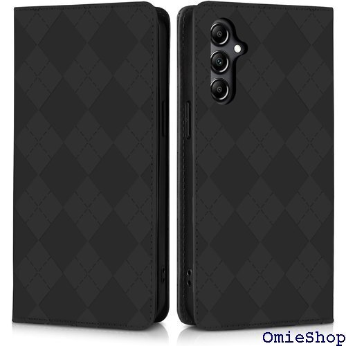 Galaxy S24 ケース 手帳型 高級PUレザー カード収納 マグネット内臓式 スタンド機能付き ブラック 1790