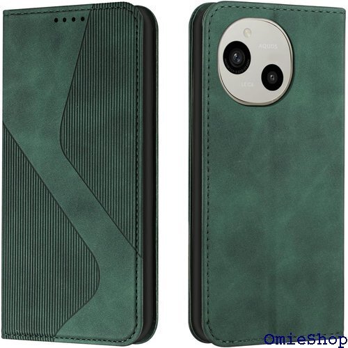AQUOS R9 ケース 手帳型 アクオス R9 財布 ット収納 耐衝撃 シャープ R9 ケース 手帳型 - 緑 1971