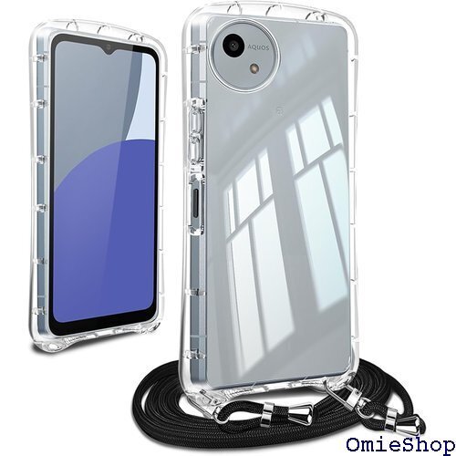 AQUOS wish4 ケース クリア ショルダー ア アクオスwish4 SH-52E スマホケース クリア 1972