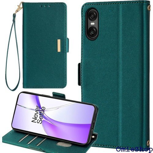 Xperia 10 VI SO-52E ケース 手帳型 トラップ ストラップ付き スマホケース ダーク グリーン 2007