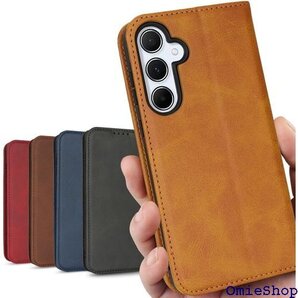 S24 FE galaxy ケース 手帳型 Galax ード入れ スタンド 落ち着いた色 レトロ ライトブラウン 2074